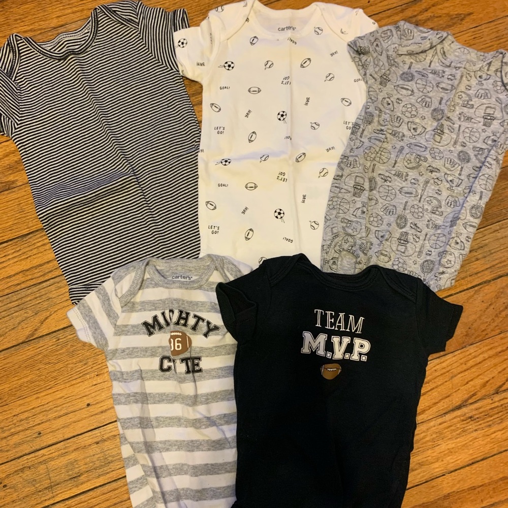 Carter’s boys 9 month onesies